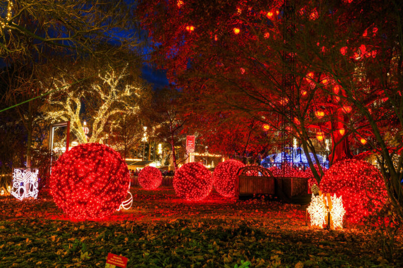Traditional Christmas 2024 decorations in Vienna, Austria, Europe